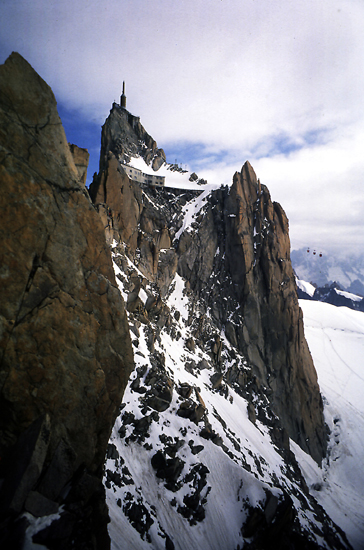 Aiguille du Midi vom Cosmic Grat